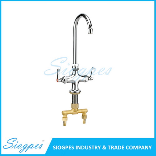 K32303 Deck Mounted Mixing Kitchen Tap with Gooseneck Nozzle