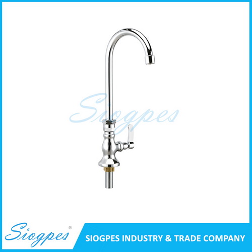 K32503 Single Handle Deck Mounted Mixing Kitchen Tap with Swanneck Spout